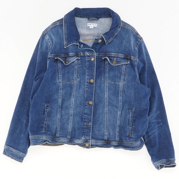 Medium Wash Denim Jacket - Picture 1 of 2